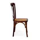 Sedia da Interno Impilabile in Legno di Rovere e Seduta in Rattan - Barriera Viadurini