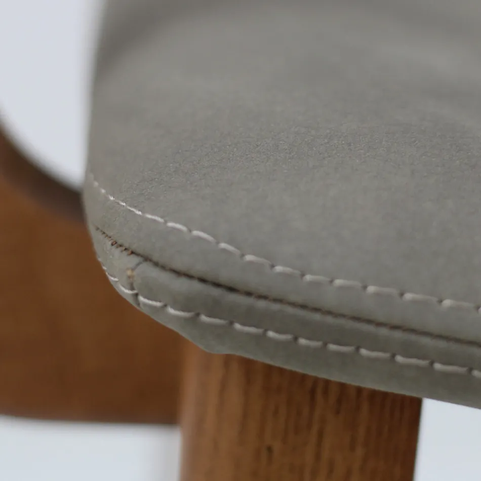 Sedia da Pranzo con Braccioli in Legno di Frassino Made in Italy - Betsy Viadurini