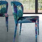 Sedia da Pranzo con Seduta e Gambe Rivestite Made in Italy - Verona Viadurini