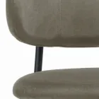 Sedia da Pranzo con Seduta e Schienale in Velluto Made in Italy - Livorno Viadurini