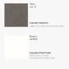 Sedia da Pranzo con Seduta in Tessuto e Struttura in Metallo - Aisha Viadurini