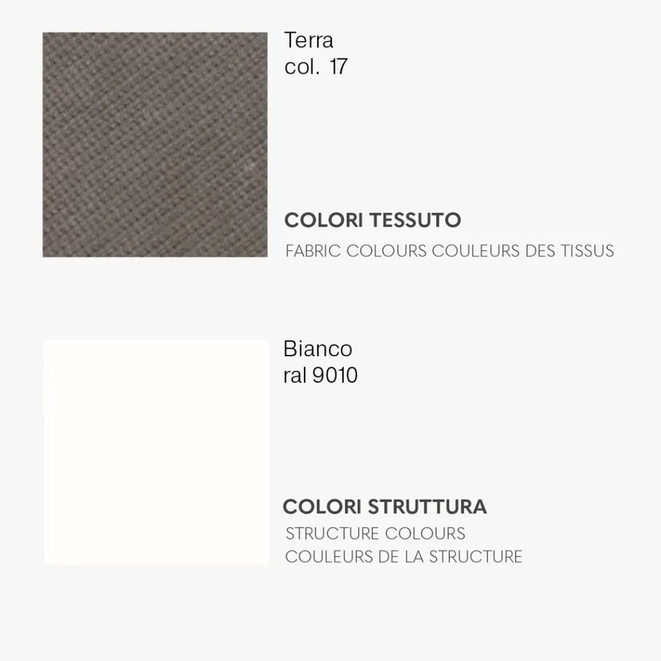 Sedia da Pranzo con Seduta in Tessuto e Struttura in Metallo - Aisha Viadurini