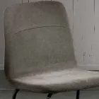 Sedia da Pranzo con Seduta in Tessuto e Struttura in Metallo - Aisha Viadurini