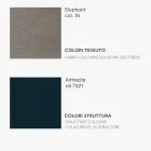 Sedia da Pranzo con Seduta in Tessuto e Struttura in Metallo - Aisha Viadurini