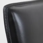 Sedia da Pranzo con Struttura in Corten e Seduta in Cuoio Made in Italy - Orietta Viadurini