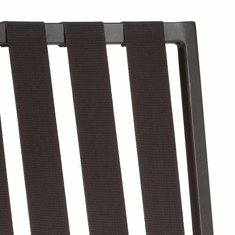 Sedia da Pranzo Esterno in Alluminio e Corda Design di Lusso 3 Finiture - Julie Viadurini