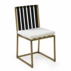 Sedia da Pranzo Esterno in Alluminio e Corda Design di Lusso 3 Finiture - Julie Viadurini