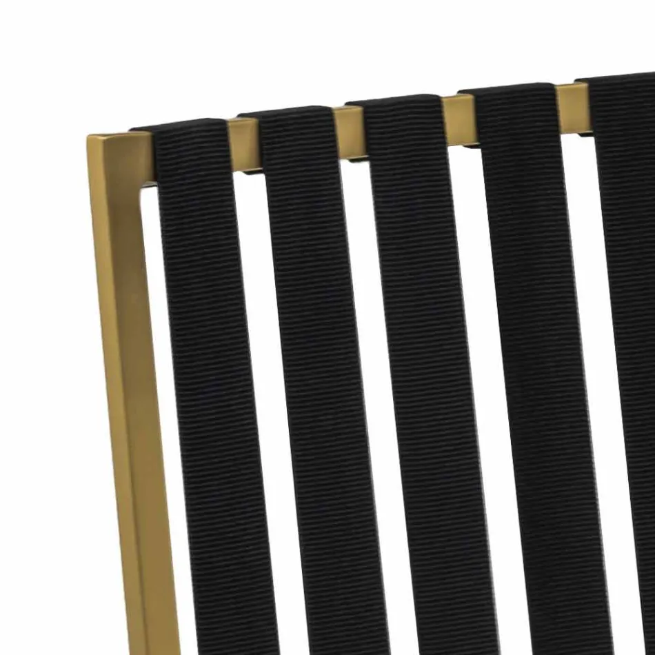 Sedia da Pranzo Esterno in Alluminio e Corda Design di Lusso 3 Finiture - Julie Viadurini