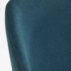 Sedia da Pranzo in Legno e Seduta in Velluto Verde Bottiglia Made in Italy - Eddard Viadurini