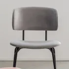 Sedia da Pranzo in Metallo e Velluto Antimacchia, 2 Pezzi - Valnerina Viadurini