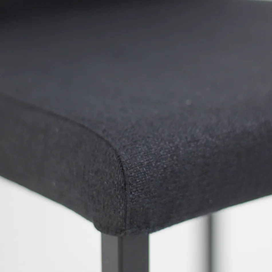 Sedia da Pranzo in Tessuto con Schienale Alto Made in Italy - Orietta Viadurini