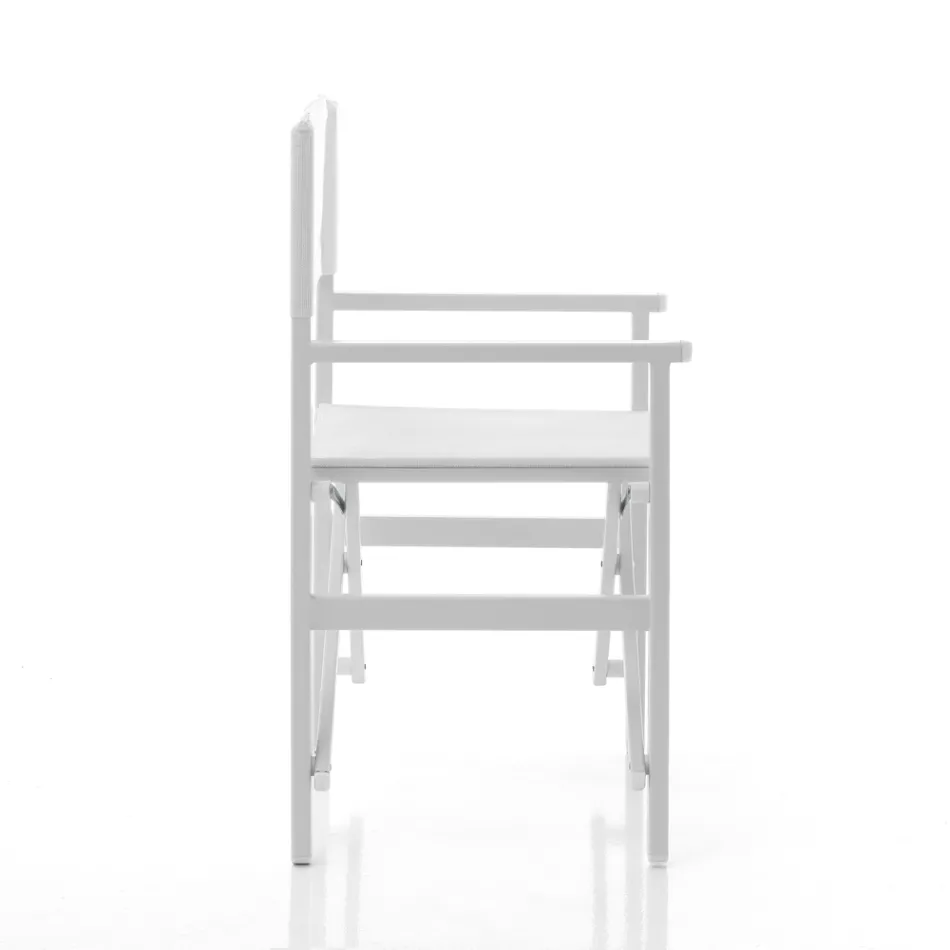 Sedia da Regista Pieghevole in Alluminio e Textilene - Fluoro Viadurini