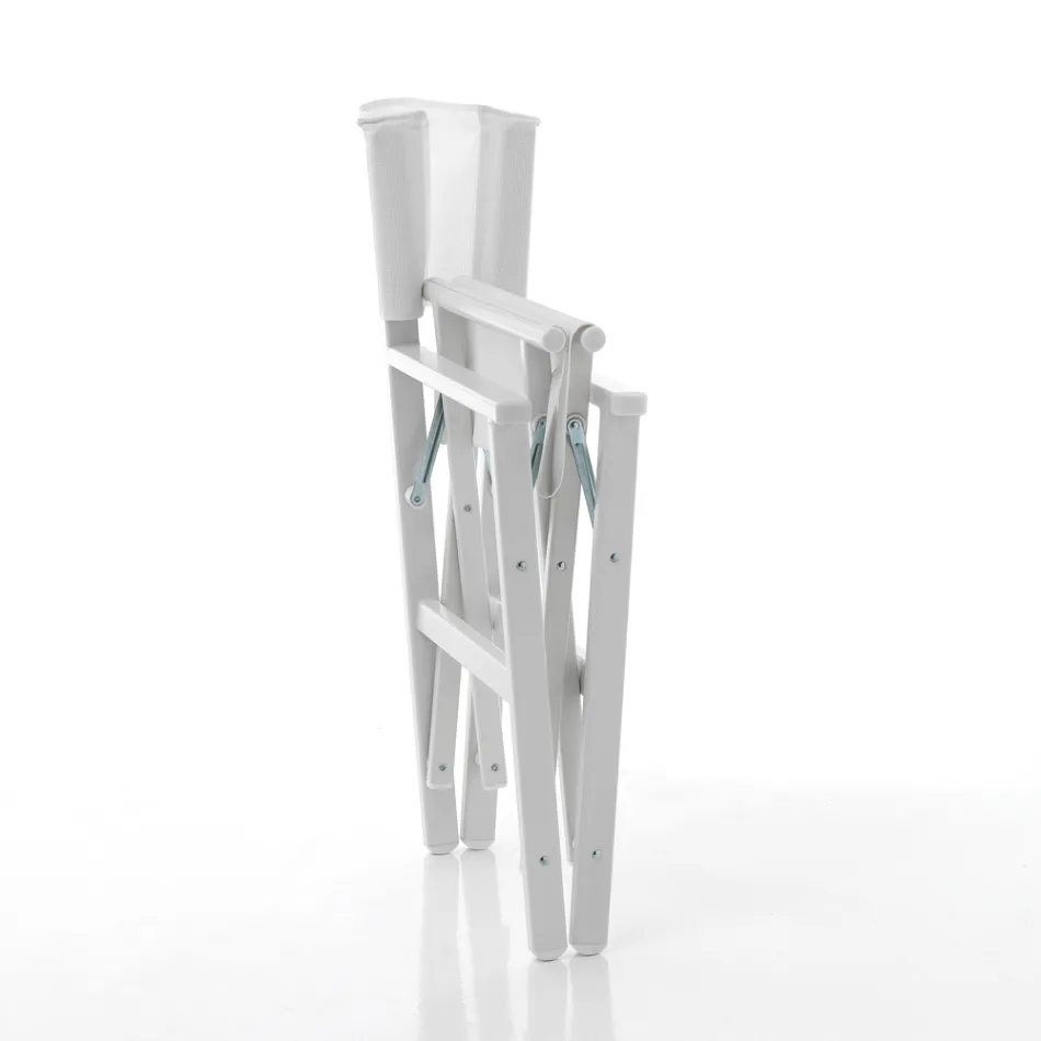 Sedia da Regista Pieghevole in Alluminio e Textilene - Fluoro Viadurini