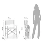 Sedia da Regista Pieghevole in Alluminio e Textilene - Fluoro Viadurini