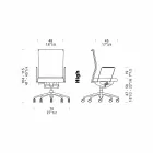 Sedia da Scrivania Ufficio Girevole Ergonomica con Ruote e Braccioli - Gimiglia Viadurini