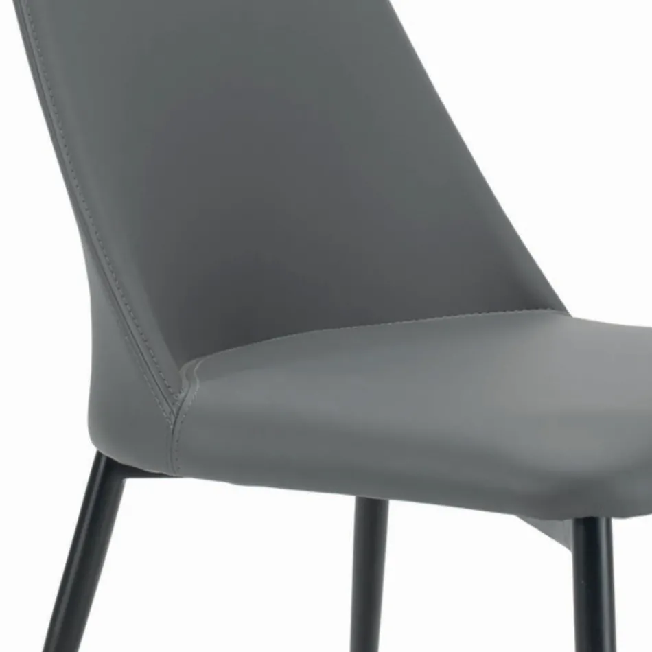 Sedia da Soggiorno con Gambe in Acciaio o Legno Made in Italy - Firenze Viadurini