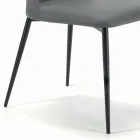 Sedia da Soggiorno con Gambe in Acciaio o Legno Made in Italy - Firenze Viadurini