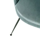 Sedia da Soggiorno con Seduta in Tessuto in Microfibra di Diversi Colori - Sandalo Viadurini