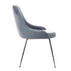 Sedia da Soggiorno con Seduta in Tessuto in Microfibra di Diversi Colori - Sandalo Viadurini