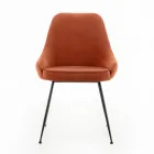 Sedia da Soggiorno con Seduta in Tessuto in Microfibra di Diversi Colori - Sandalo Viadurini