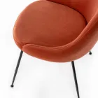 Sedia da Soggiorno con Seduta in Tessuto in Microfibra di Diversi Colori - Sandalo Viadurini