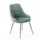 Sedia da Soggiorno con Seduta in Tessuto in Microfibra di Diversi Colori - Sandalo Viadurini