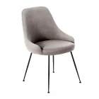 Sedia da Soggiorno con Seduta in Tessuto in Microfibra di Diversi Colori - Sandalo Viadurini