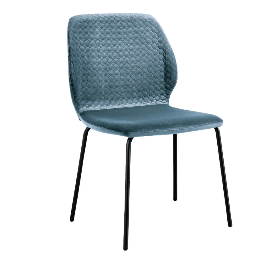 Sedia da Soggiorno Design Moderno Elegante in Velluto Colorato - Scarat Viadurini