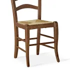 Sedia da Soggiorno in Faggio con Seduta in Paglia Made in Italy - Tamara Viadurini