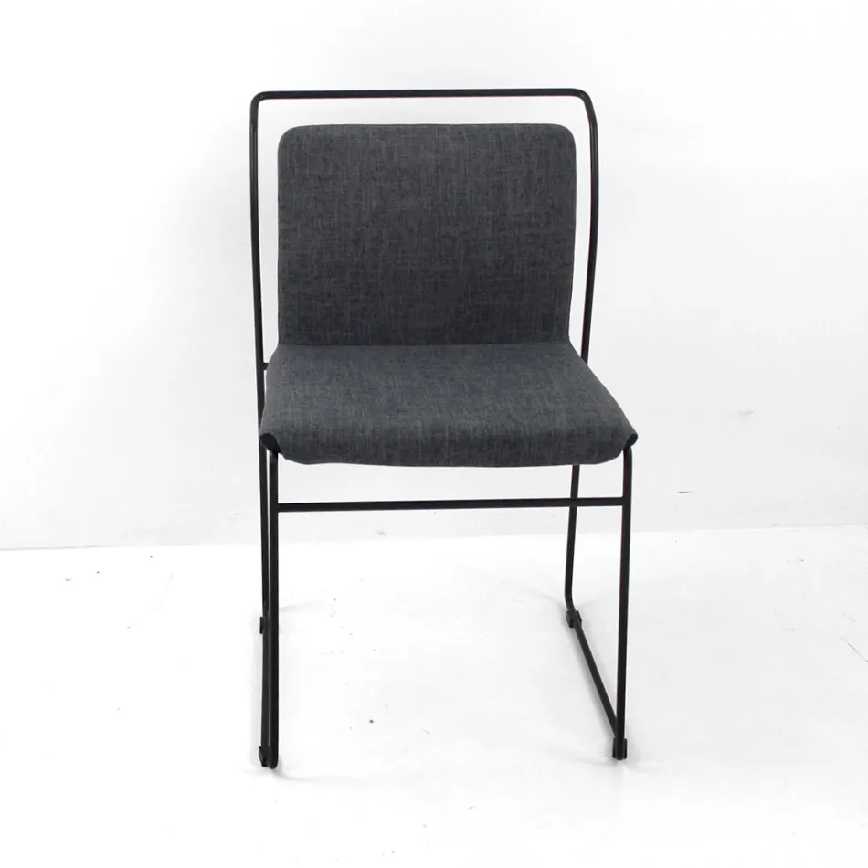 Sedia da Soggiorno in Tessuto e Laccato Made in Italy - Uralia Viadurini