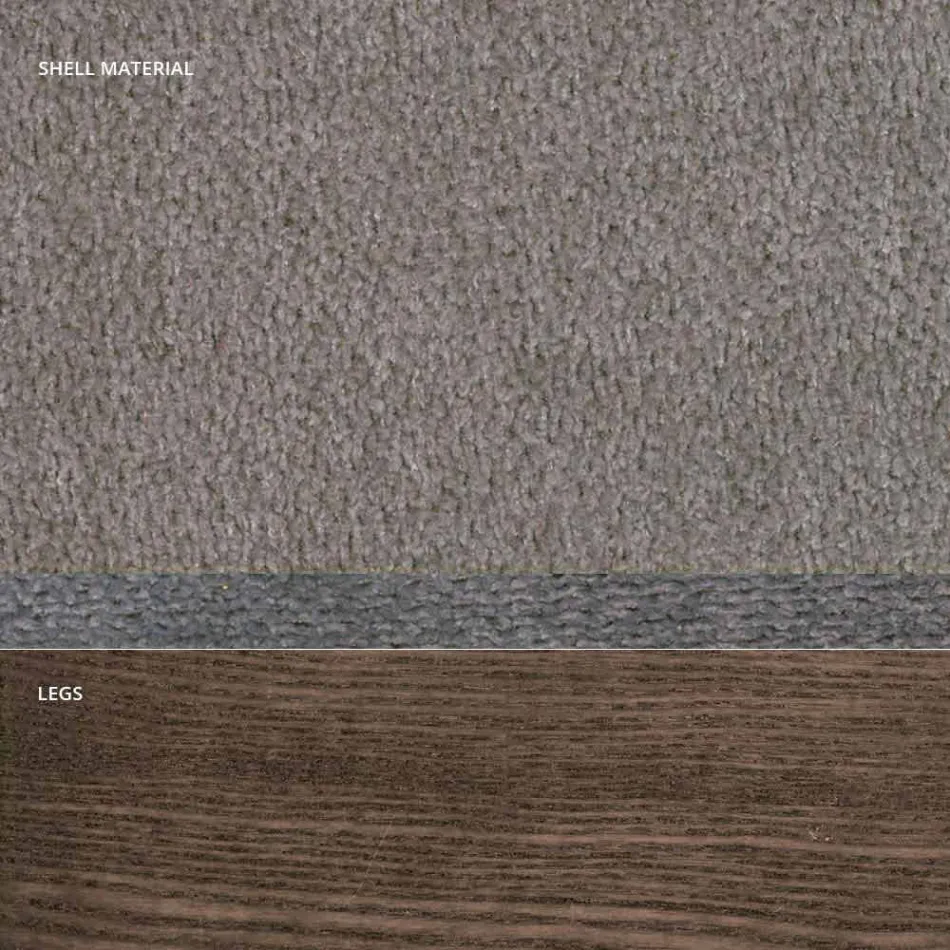 Sedia da soggiorno in tessuto e legno moderna made in Italy, Oriella Viadurini