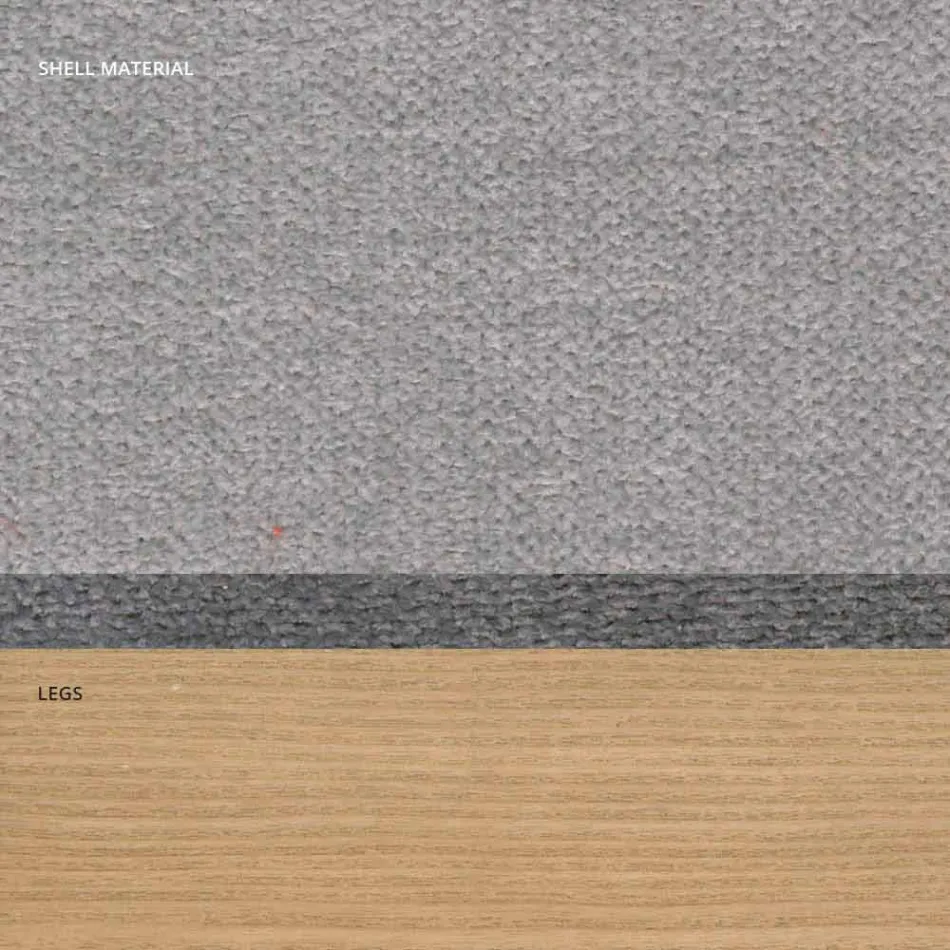 Sedia da soggiorno in tessuto e legno moderna made in Italy, Oriella Viadurini