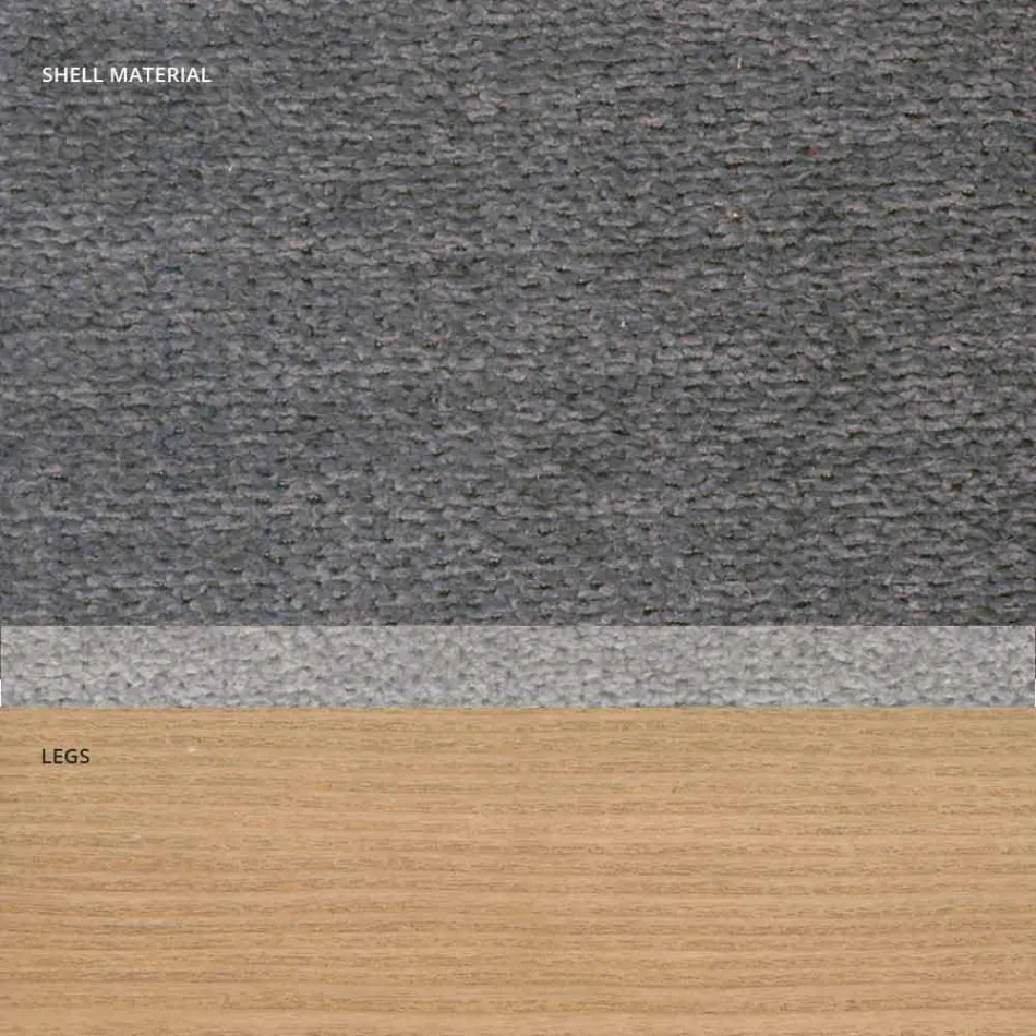 Sedia da soggiorno in tessuto e legno moderna made in Italy, Oriella Viadurini