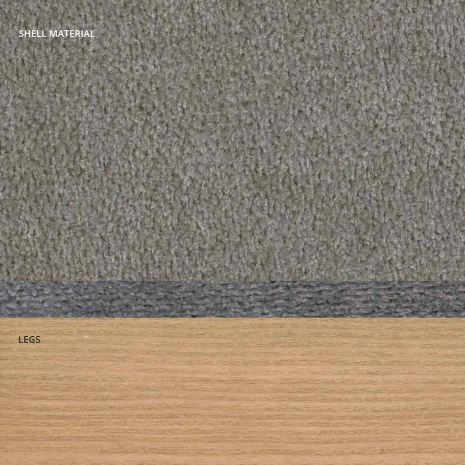 Sedia da soggiorno in tessuto e legno moderna made in Italy, Oriella Viadurini