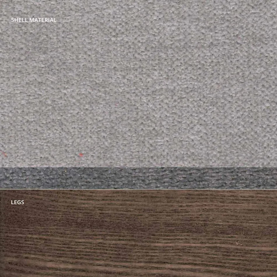 Sedia da soggiorno in tessuto e legno moderna made in Italy, Oriella Viadurini