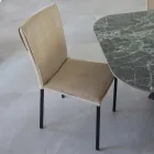 Sedia da Soggiorno in Velluto Antimacchia e Struttura Nera - Haroon Viadurini