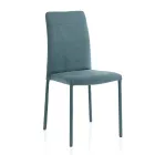 Sedia da Soggiorno Interamente Rivestita in Tessuto Made in Italy - Lorelai Viadurini