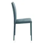 Sedia da Soggiorno Interamente Rivestita in Tessuto Made in Italy - Lorelai Viadurini