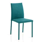 Sedia da Soggiorno Interamente Rivestita in Tessuto Made in Italy - Rosetta Viadurini