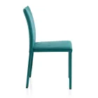 Sedia da Soggiorno Interamente Rivestita in Tessuto Made in Italy - Rosetta Viadurini