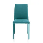 Sedia da Soggiorno Interamente Rivestita in Tessuto Made in Italy - Rosetta Viadurini