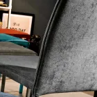 Sedia da Soggiorno Interamente Rivestita in Tessuto Made in Italy - Rosetta Viadurini