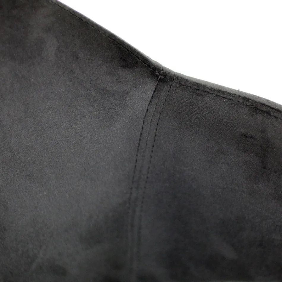 Sedia da Soggiorno Realizzata in Acciaio e Velluto Made in Italy - Foggia Viadurini