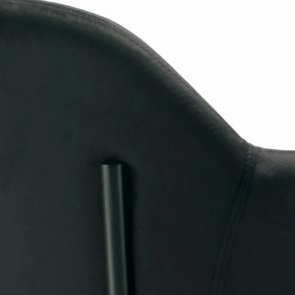 Sedia da Soggiorno Realizzata in Acciaio e Velluto Made in Italy - Foggia Viadurini