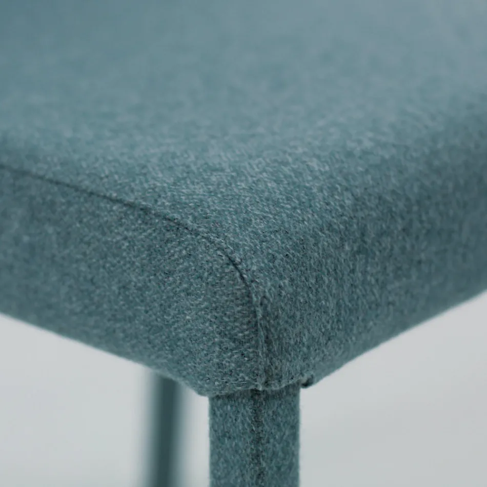 Sedia da Soggiorno Rivestita in Tessuto Made in Italy - Roslin Viadurini