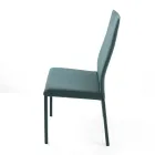 Sedia da Soggiorno Rivestita in Tessuto Made in Italy - Roslin Viadurini