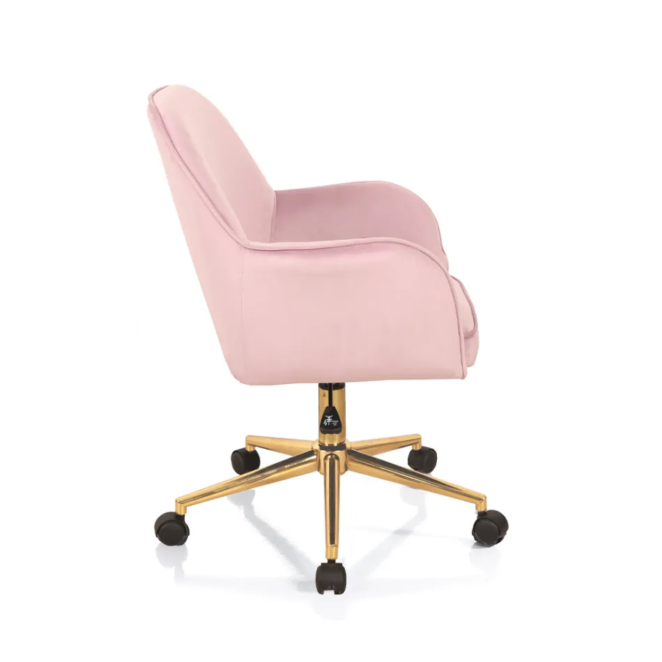 Sedia da Ufficio Base in Metallo e Seduta in Tessuto - Anguilla Viadurini