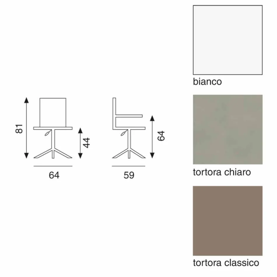 Sedia da ufficio bianca in ecopelle Michelle Viadurini