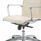 Sedia da ufficio con monoscocca in similpelle made in Italy Agata Viadurini