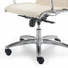 Sedia da ufficio con monoscocca in similpelle made in Italy Agata Viadurini